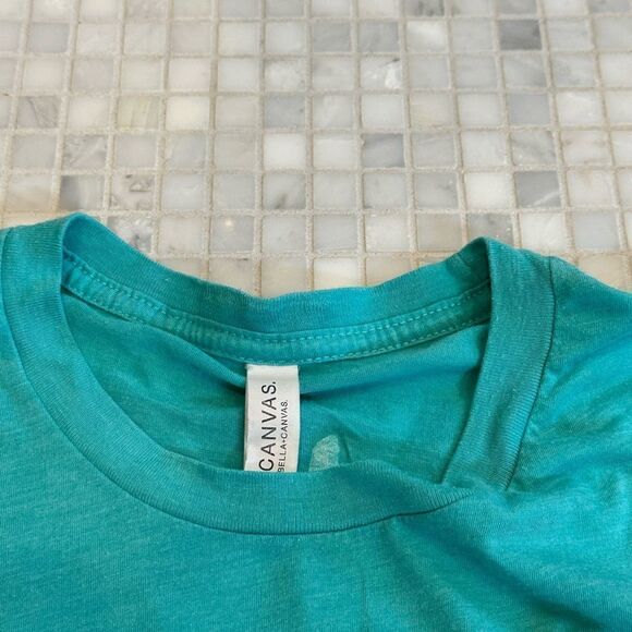 Oklahoma Bison State Seal Teal Cotton T-Shirt - Picture 5 of 8